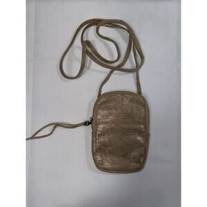 NEW HOBO International Fate Gold Tone Leather Phone Organizer Mini Crossbody Bag